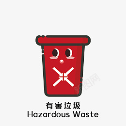 垃圾分类有害垃圾png_新图网 https://ixintu.com 垃圾分类 有害垃圾 垃圾桶 标识
