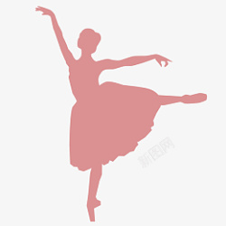 舞蹈小人翩翩起舞的芭蕾舞女生免扣矢量高清图片