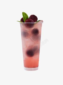 奶茶酸莓果汁饮料素材