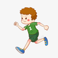 秋季健身秋季运动会用力奔跑的男孩免抠素材PNG高清图片