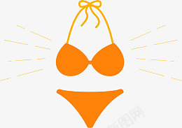 夏季橙色比基尼套装png免抠素材_新图网 https://ixintu.com 夏季比基尼 橙色比基尼 性感比基尼 夏天气息 夏日 比基尼套装