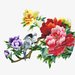 牡丹团花图案png免抠素材_新图网 https://ixintu.com 牡丹 团花 植物 花卉