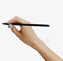 拿着黑色笔的手png免抠素材_新图网 https://ixintu.com 手 笔 文具 书写 黑笔