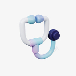 3D立体建模听诊器素材