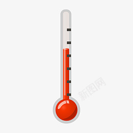矢量温度计png免抠素材_新图网 https://ixintu.com 温度计 体温 健康 刻度 医疗 气温 测量 温度 红色