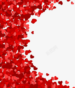 红色多个小红心爱心装饰背景素材