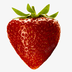 完整草莓一颗完整的草莓免扣元素高清图片