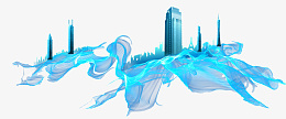 大气城市素材png免抠素材_新图网 https://ixintu.com 城市背景 蓝色素材 大气城市背景 科技城市