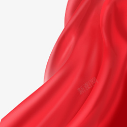 红色免扣飘带素材素材