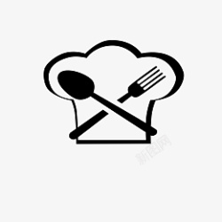 矢量图叉子勺子厨师帽餐厅logo素材