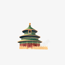 中式国风楼房素材