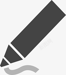 签字笔图标元素png_新图网 https://ixintu.com 签字笔 笔 铅笔 图标 元素