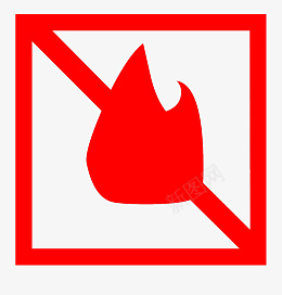 红色禁止火源图标