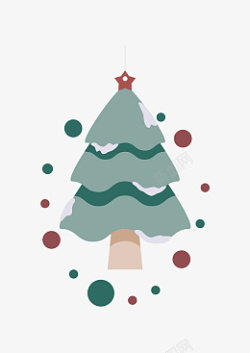 创意卡通圣诞树免抠元素素材