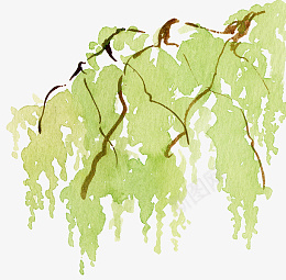 手绘植物水彩右上角png免抠素材_新图网 https://ixintu.com 手绘 植物 水彩 景观