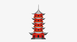 古代建筑物楼房阶梯素材
