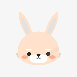 长耳朵小兔肉粉色小兔子头高清图片
