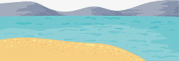 夏日海滩插画png免抠素材_新图网 https://ixintu.com 沙滩 海水 插画 动态