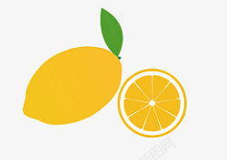 卡通水果手绘柠檬素材