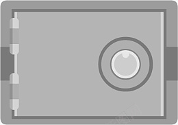 灰色的保险柜png免抠素材_新图网 https://ixintu.com 卡通 平面 装饰元素 保险柜