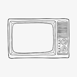 卡通手绘电视机素材png免抠素材_新图网 https://ixintu.com 电视机 卡通手绘电视机 黑白电视机 手绘电视机