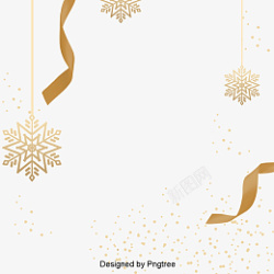 臻金肌理圣诞雪装饰框高清图片