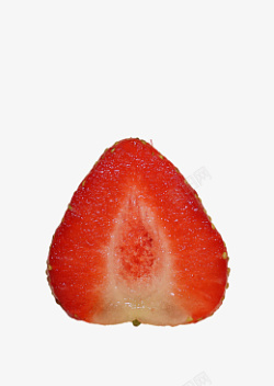 切草莓切了一半的新鲜草莓高清图片