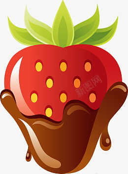 卡通巧克力草莓pngpng免抠素材_新图网 https://ixintu.com 草莓 卡通草莓 水果 巧克力草莓