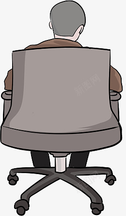 背身坐椅子的人png免抠素材_新图网 https://ixintu.com 背身 坐椅子 男生 卡通