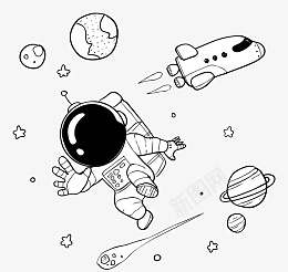 卡通太空人宇航员png免抠素材_新图网 https://ixintu.com 卡通太空人 太空人 卡通 宇宙 宇航员