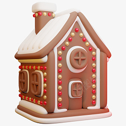卡通圣诞小房子png免抠素材_新图网 https://ixintu.com C4D 圣诞节 房子 3D