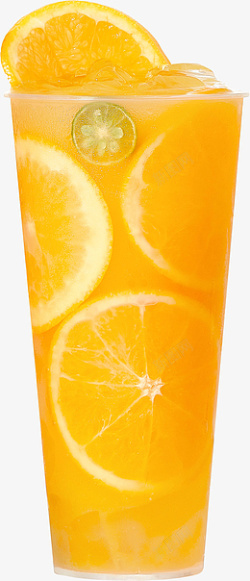 橙意满满饮品素材