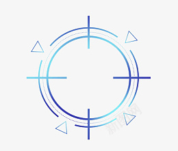 渐变科技瞄准png免抠素材_新图网 https://ixintu.com 瞄准 射击 科技 渐变