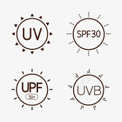 SPF50紫外线防晒图标高清图片