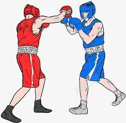 手绘拳击比赛的运动员png免抠素材_新图网 https://ixintu.com 手绘 拳击 比赛 运动员