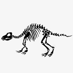 化石扁平风格恐龙素材