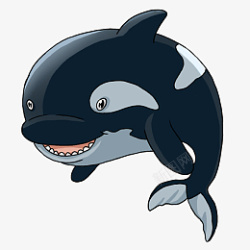 卡通虎鲸海洋动物图片素材