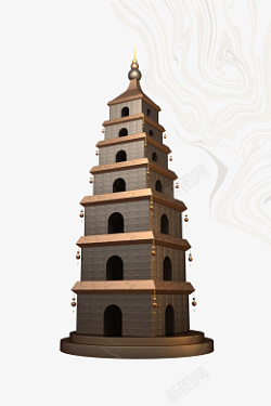 中国传统建筑雷峰塔素材