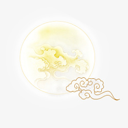祥云月亮素材