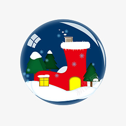 手绘圣诞节夜景水晶球png免抠素材_新图网 https://ixintu.com 手绘 圣诞节 夜景 水晶球