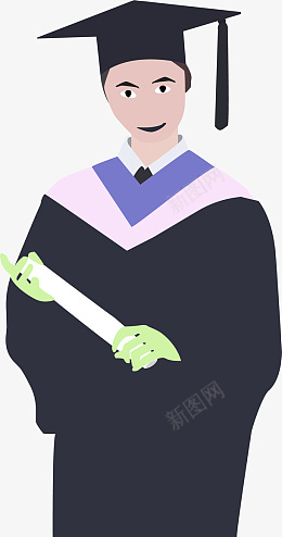 毕业季学士服学生ai免抠素材_新图网 https://ixintu.com 学生 学士 学士服 毕业