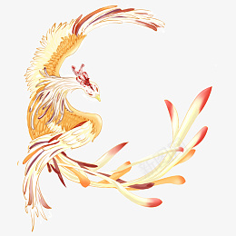 手绘凤凰插画psd免抠素材_新图网 https://ixintu.com 凤凰 国潮 插画 精致