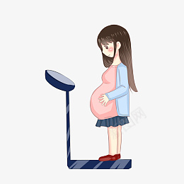 孕妇秤体重png免抠素材_新图网 https://ixintu.com 人物 孕妇 怀孕 秤