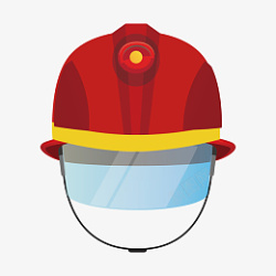 手绘红色的消防帽插画素材