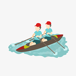 男子双人划艇比赛png免抠素材_新图网 https://ixintu.com 双人 比赛 激动 男子