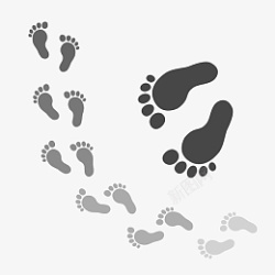 向前行走的脚印人类脚印行走痕迹高清图片