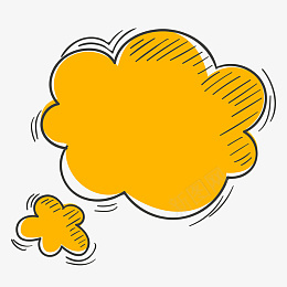 黄色系明亮涂鸦漫画风格对话气泡png免抠素材_新图网 https://ixintu.com 文本标题 边框设计 对话框 文本框 可爱 强调 标题 气泡 清新 边框 醒目 黄色