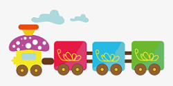 游乐工具儿童节卡通小火车高清图片