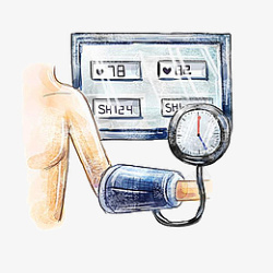 血压器手绘血压器高清图片