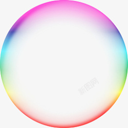 彩色圆环气泡透明图素材
